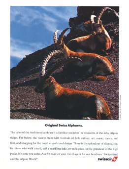 Swissair - Kampagne «Destination Switzerland»